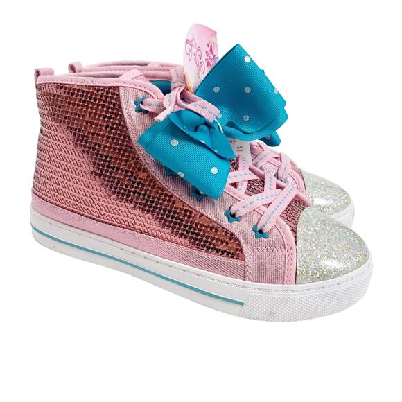 Nickelodeon Other - Nickelodeon Girls Sneakers Pink Sequin Sparkly Big Girls Size 3 NWT Jojo Sewa
